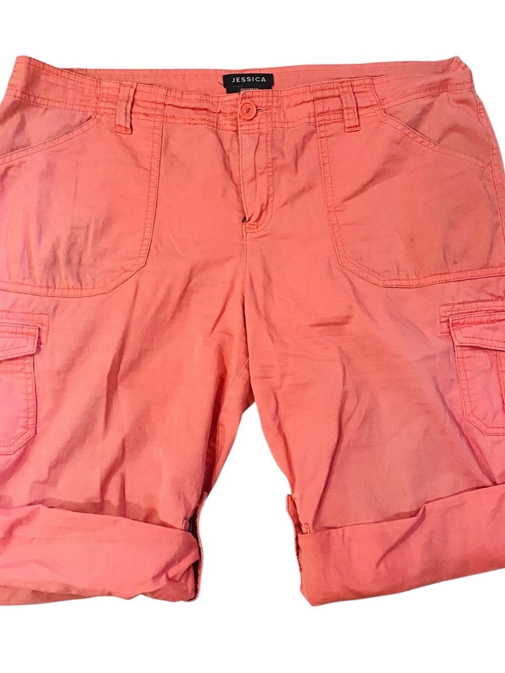 Jessica Coral-Pink Modern Fit Shorts